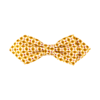 noeud papillon jaune à motif géométrique, choix de nouage et de forme, ici POINTUE